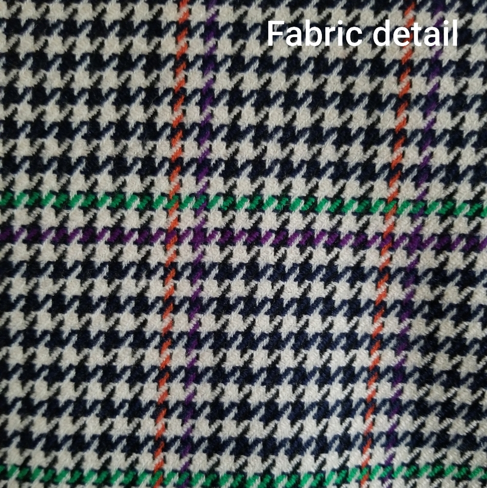 Rare Vintage Fun Jacobson's Multicolor Houndstooth Blazer with Bold Buttons - Picture 4 of 8